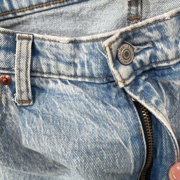 Abercrombie Fitch Jeans Women 32 Blue 90s Straight Ultra High Rise Curve Love - Picture 12 of 12